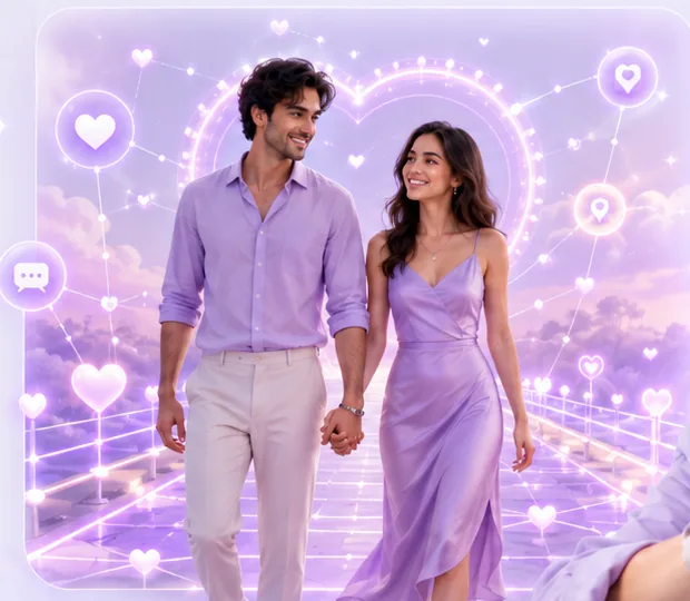 A couple walking together, holding hands